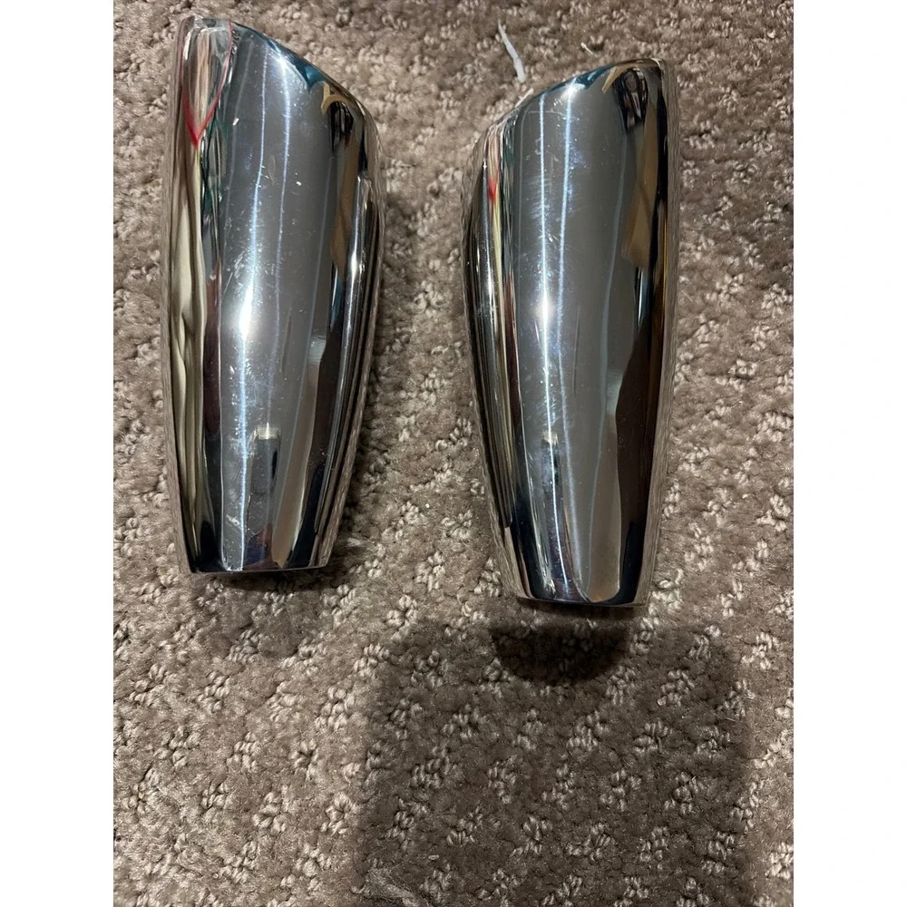 Mid-Century Modern Salt and Pepper Shakers Designer‎ MCM Stainless Steel Shakers